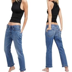 NEW Free People High Rise Release Hem Cropped Jeans Size 26
